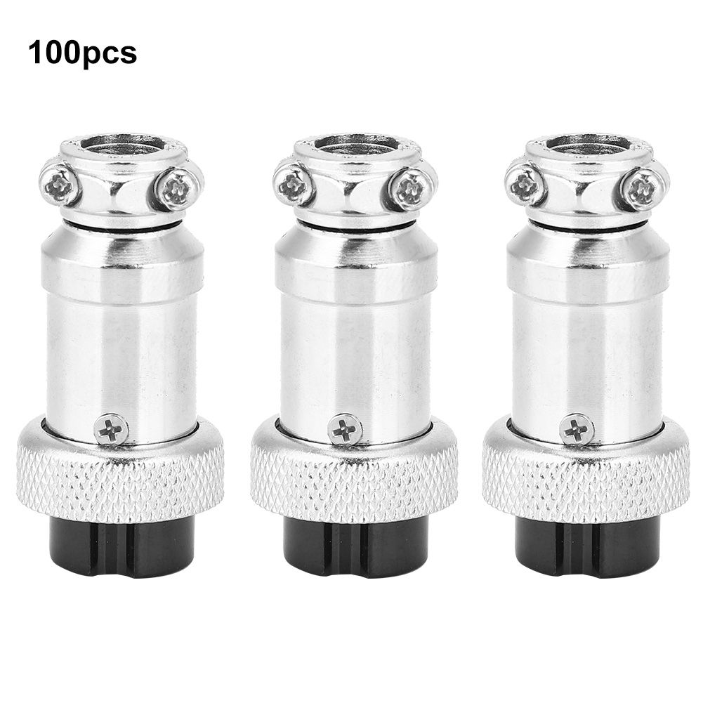 100Pcs BERM Aviation Plug Female Connector 16mm 3-Holes Universal Socket Adaper