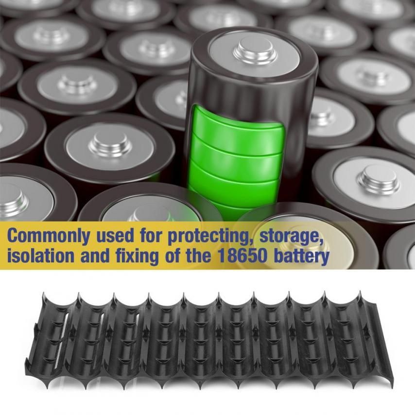 10PCS ABS Resin 18650 Lithium Sp er Protecting Holder Cylindrical Cell Storage Br ket