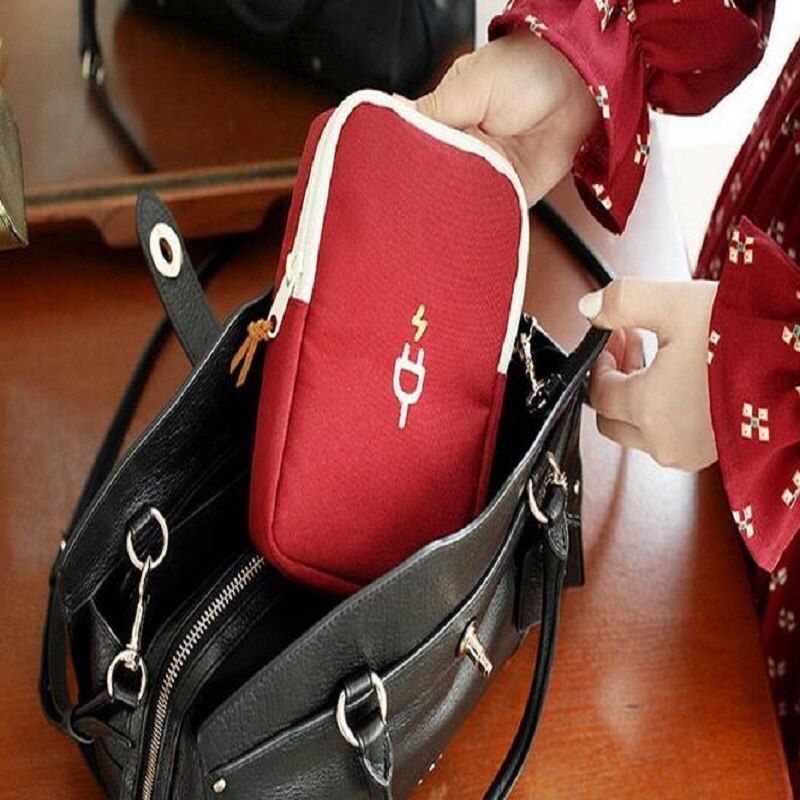 Phone USB Cable Earphone Charger Box Portable Device Organizer Travel Headphone Storage Bags SN-47