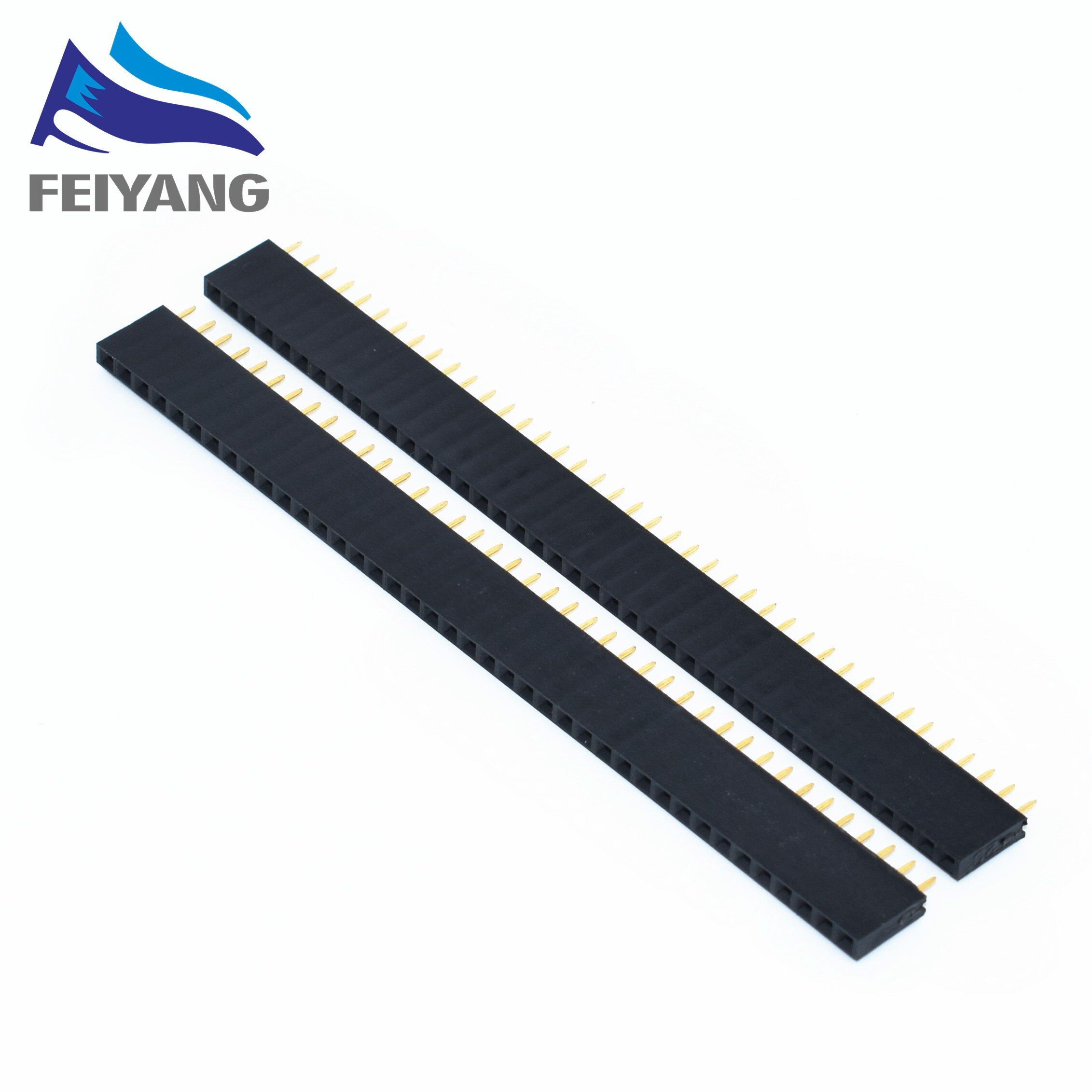 20PCS 2.54mm 40 Pin Stright Female Single Row Pin Header Strip PCB Connector