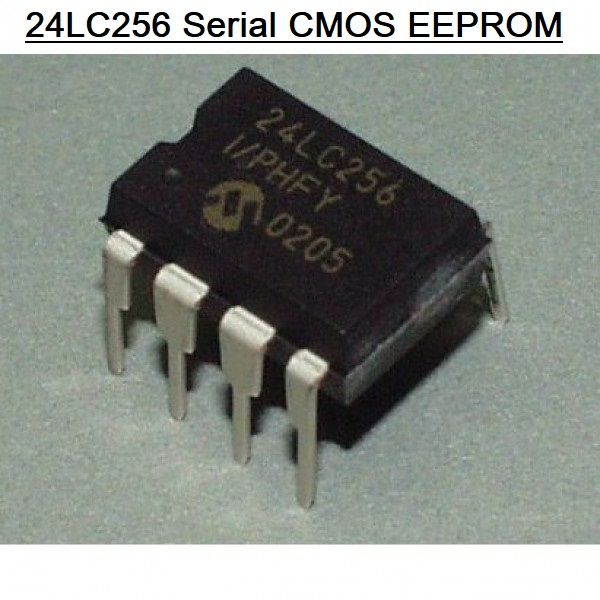 24LC256P 24LC256 Serial CMOS EEPROM 256KB 32Kx8 Microchip Serial EEPROM IC DIP-8 Package I2C Bus IC