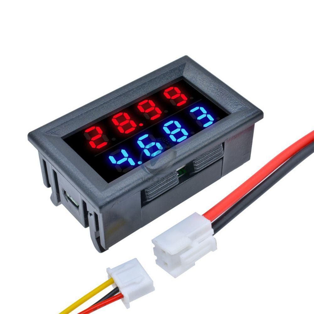 Geekcreit® DC 100V 10A 0.28Inch Mini Digital Voltmeter Ammeter 4 Bit 5 Wires Voltage Current Meter with LED Dual Display