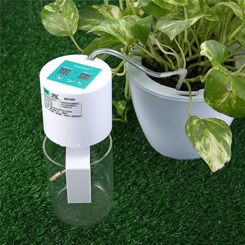 Garden Drip Irrigation Kit Automatic SLCD Display Watering System Indoor Vacation Bonsai  Watering Timer Controller