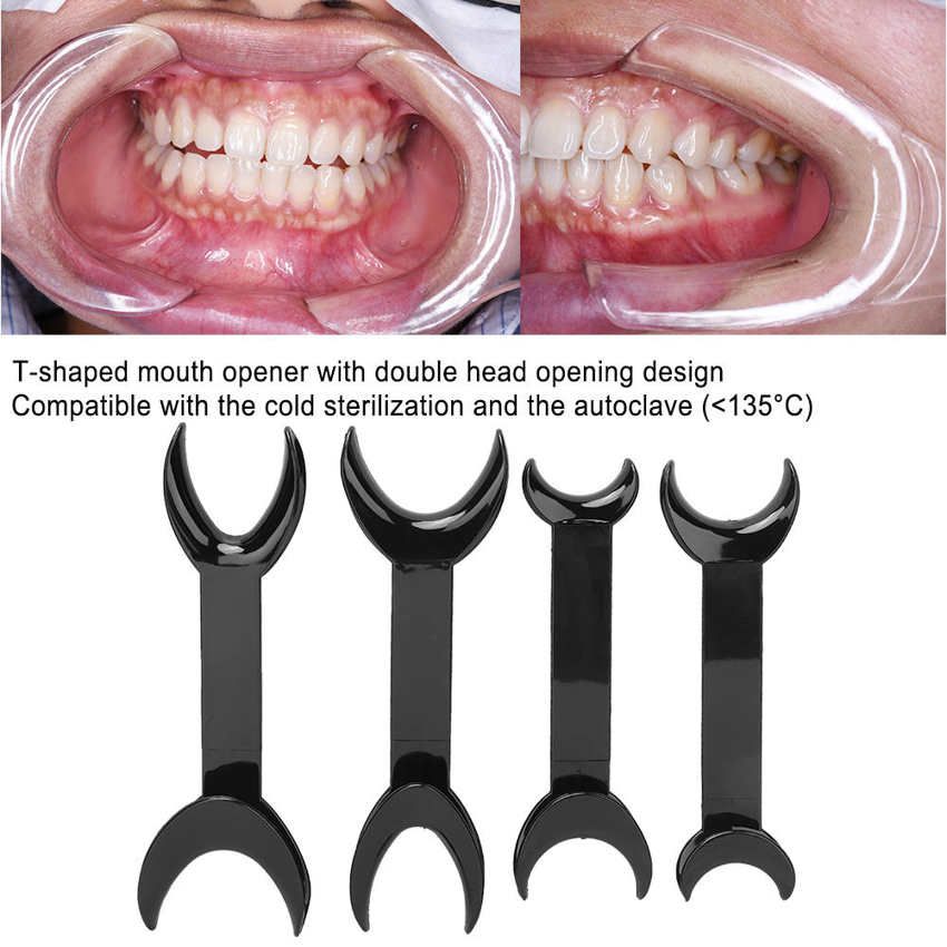 T-shape Opener 4PCS Dental T-Shape Intraoral Check Double Head Lip Retractor Mouth