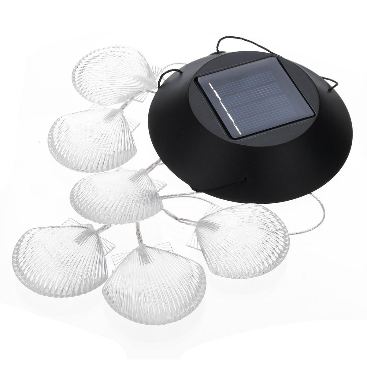 Tool parts Solar Power Color Changing LED Shell Wind Chimes Home Garden Decor Light Lamp
