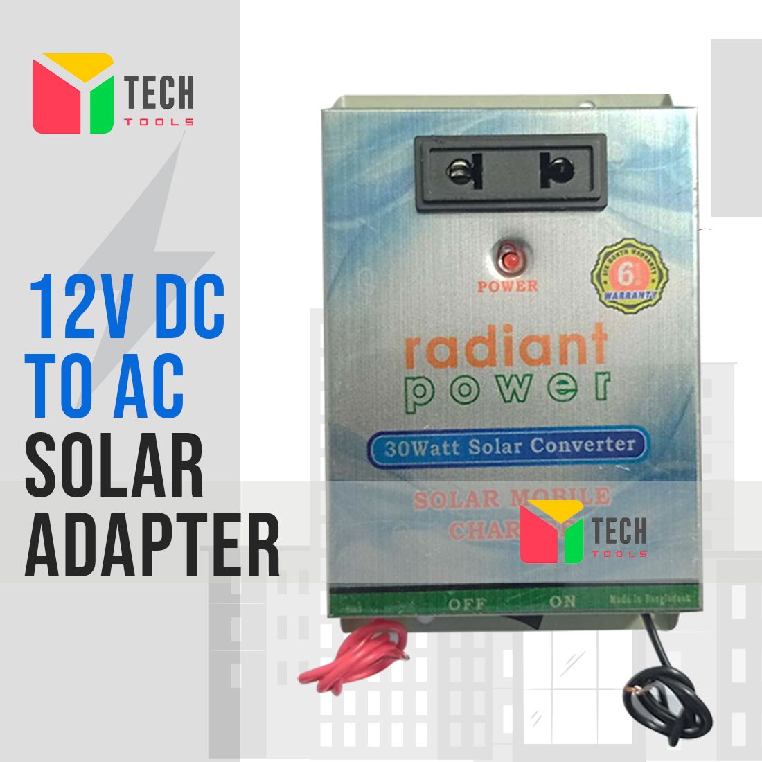 Solar Adapter 12V Dc To Ac (1 Socket)