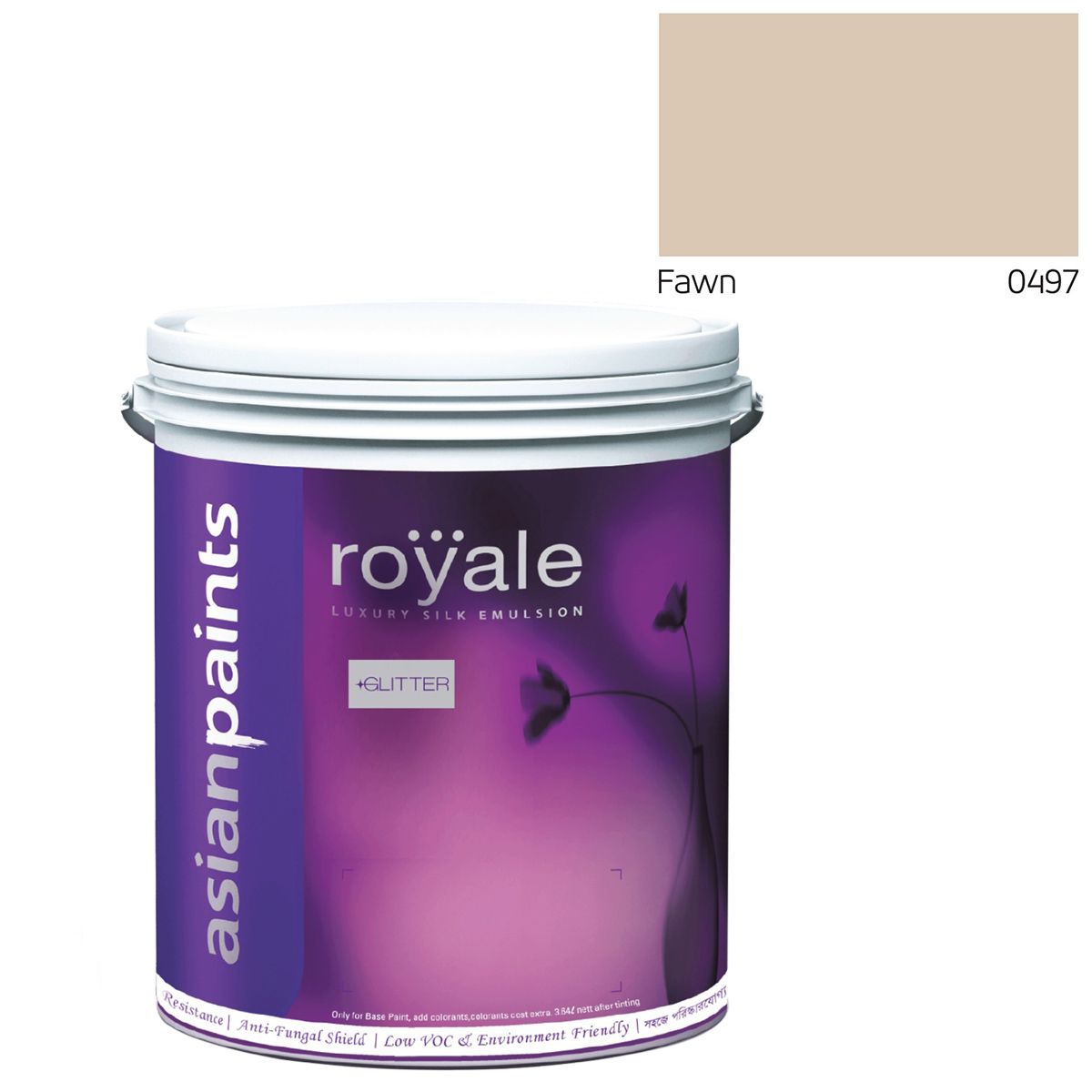 Asian Paints Royale Luxury Silk Emulsion Glitter (Gold) - Fawn - 4L