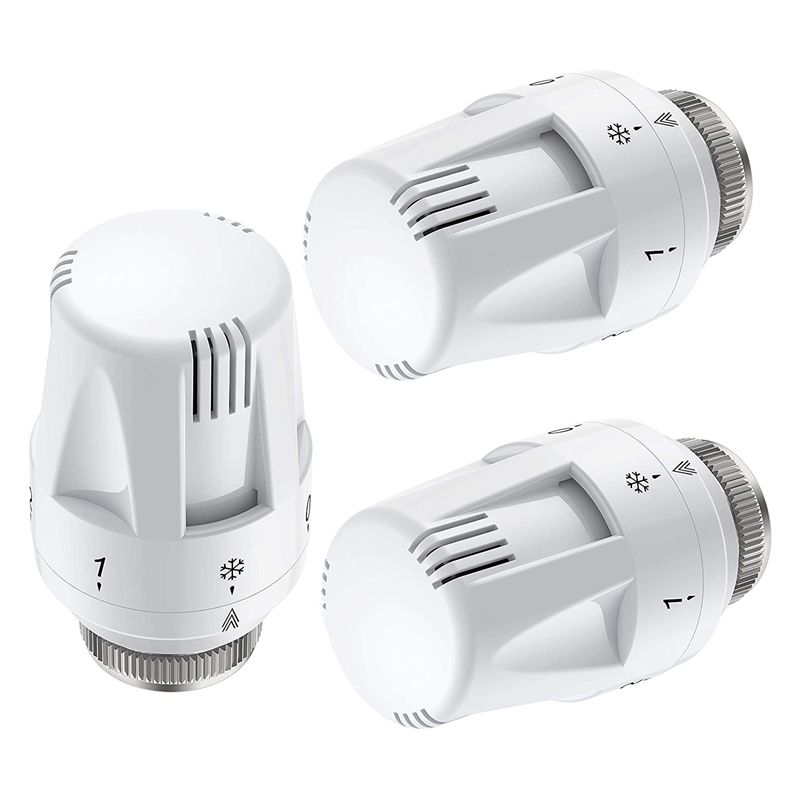 3Pcs Thermostat Radiator Valve TRV Thermostatic Head Radiator M30 x 1.5 Radiator Valve Replacement Head Radiator Valve