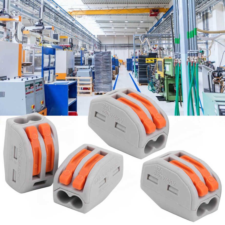 Compact Wire Wiring Connector 100Pcs Push Quick Connect Line Terminal Blocks Parallel Device