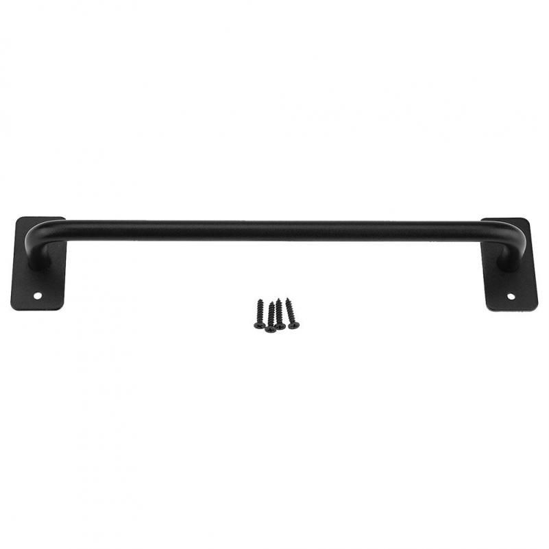 Black Sliding Barn Door Handle Iron Door Pull Stainless Steel Hardware Accessory
