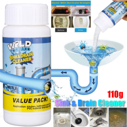 Pipe Drain Cleaner Kitchen Sink Toilet Drain Cleaner Block Unblock Powder Pipeline Clean Unblocker