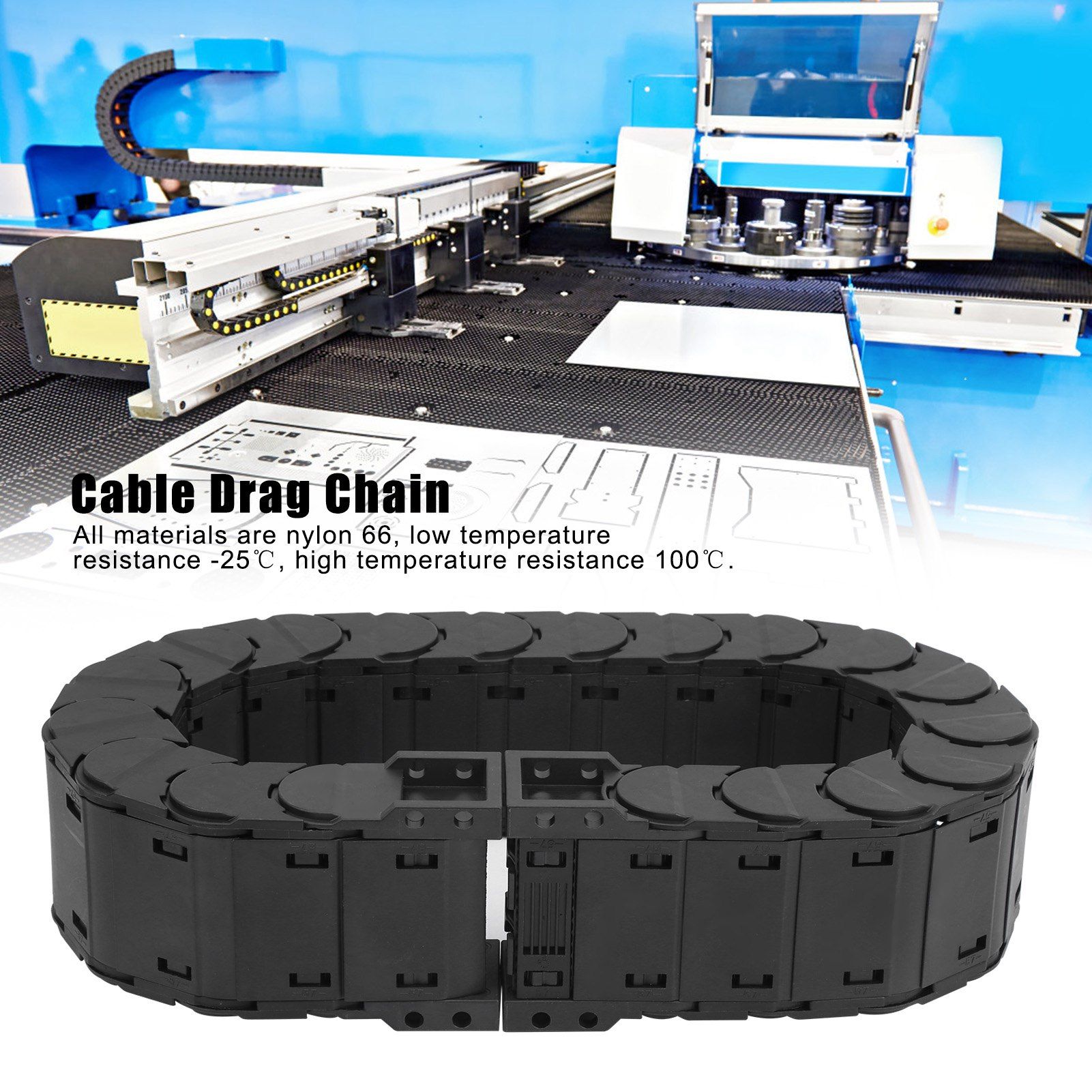 Cable Chain Full Enclosed Low Noise Series Tank Towlines Removable Assembly