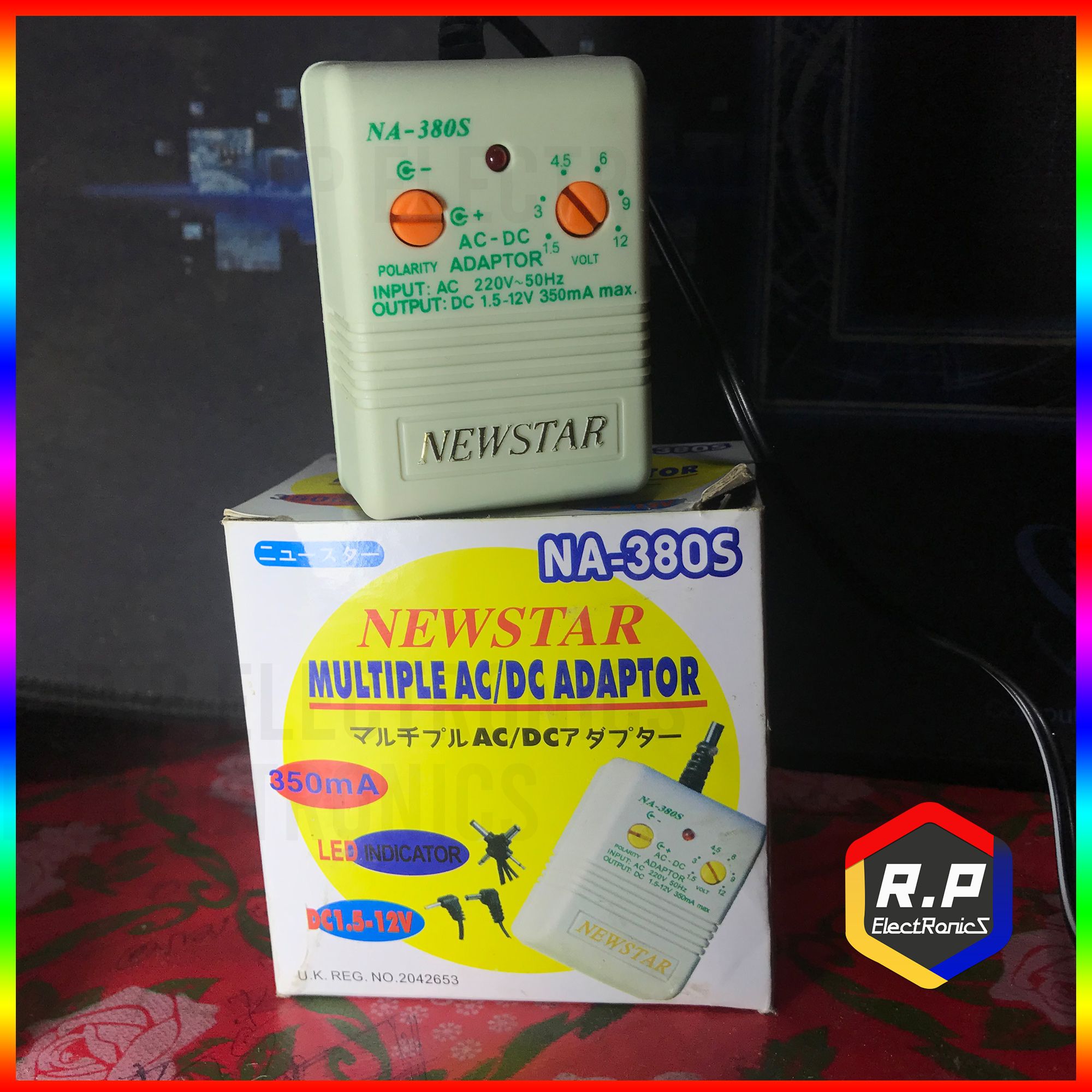 Newstar NA-380S পরিবর্তনশীল ac থেকে dc 1.5v থেকে 12v dc অ্যাডাপ্টার 350ma সর্বোচ্চ