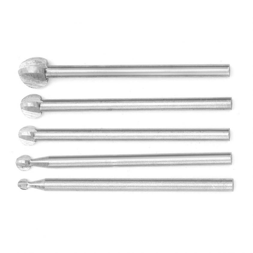 5 pcs round w e steel wood carving pill milling cutter for electric g der rotary tool 3mm shank
