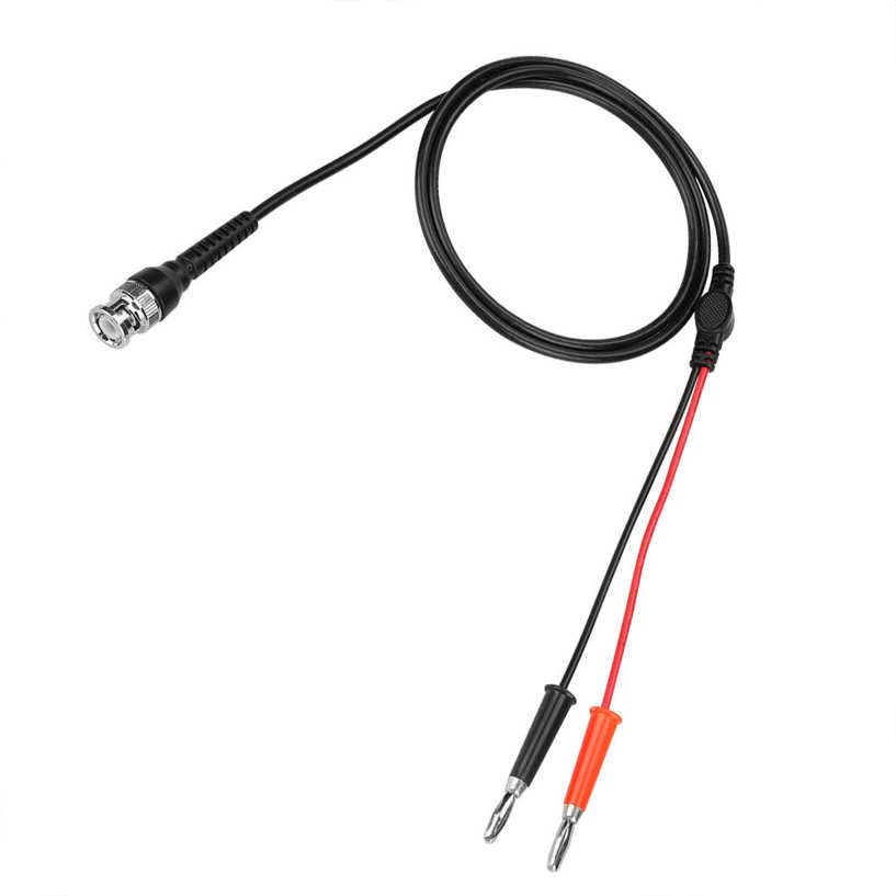 Test Leads Probe 2Pcs Black Red BNC to Dual Banana Plug Connector 50Ω