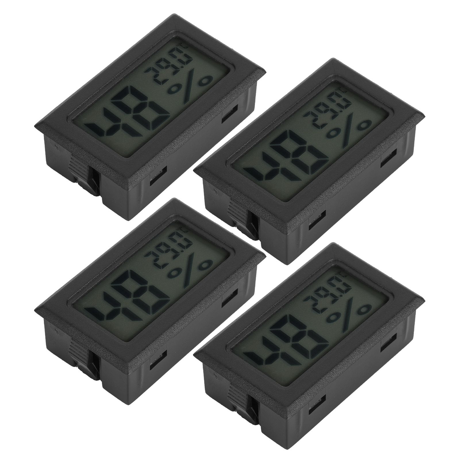 4PCS Mini Embedded Digital Temperature Humidity Meters Gauge Indoor Thermomet UK