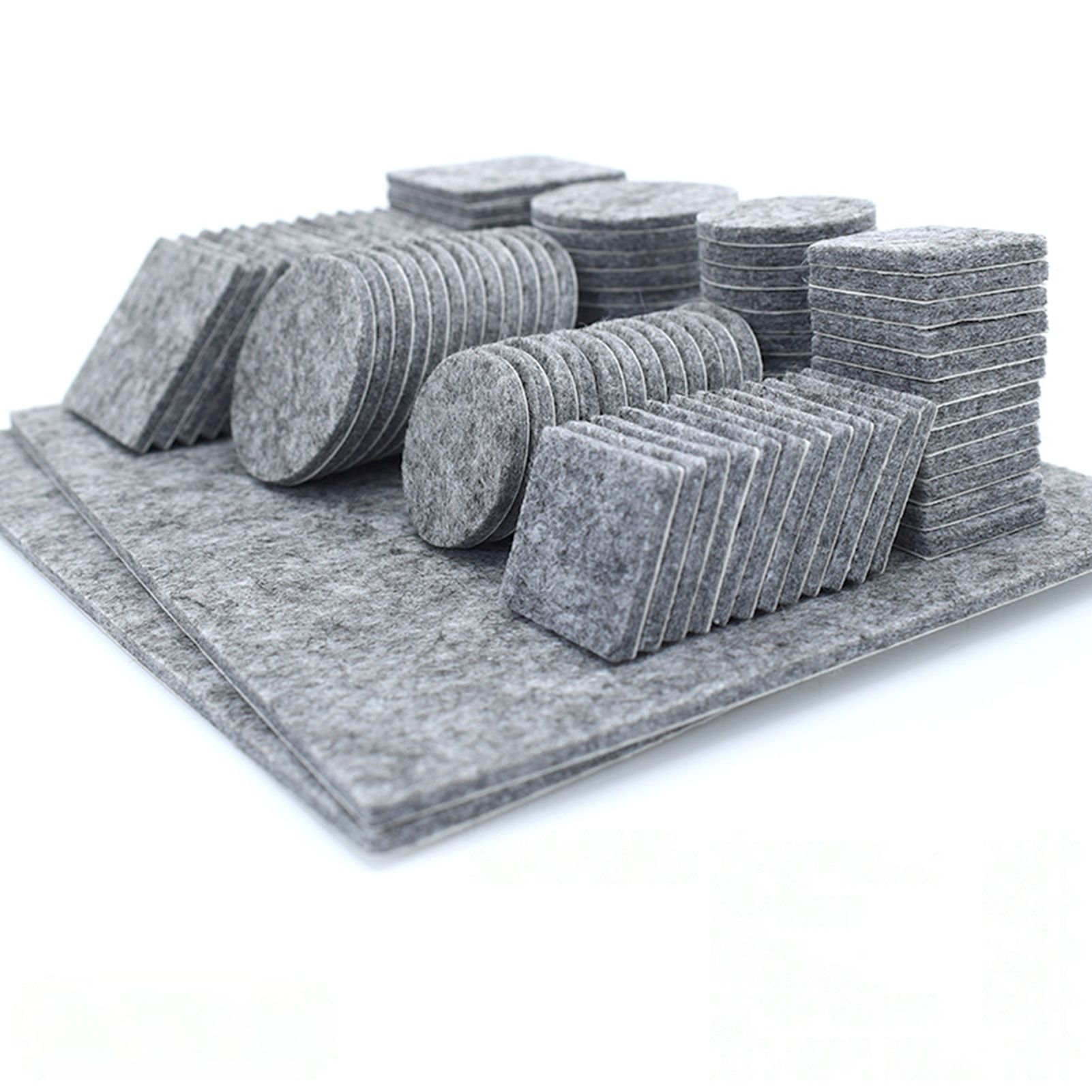 98Pcs Felt Pad Square Shape Tough Elegant Table Leg Self Adhesive Floor Felt Pads for Floor