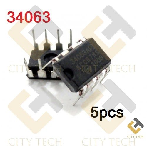 5Pcs- MC34063 MC34063 34063 Voltage Regulators Switching Regulator DC-DC Converter DIP 8 Pin IC Electrical Circuitry & Parts