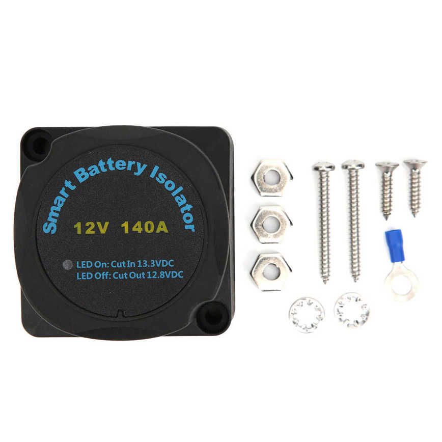 Dual Isolator Double Automatic Charging Sensitive Relay Power Distribution Kit 140A 12V