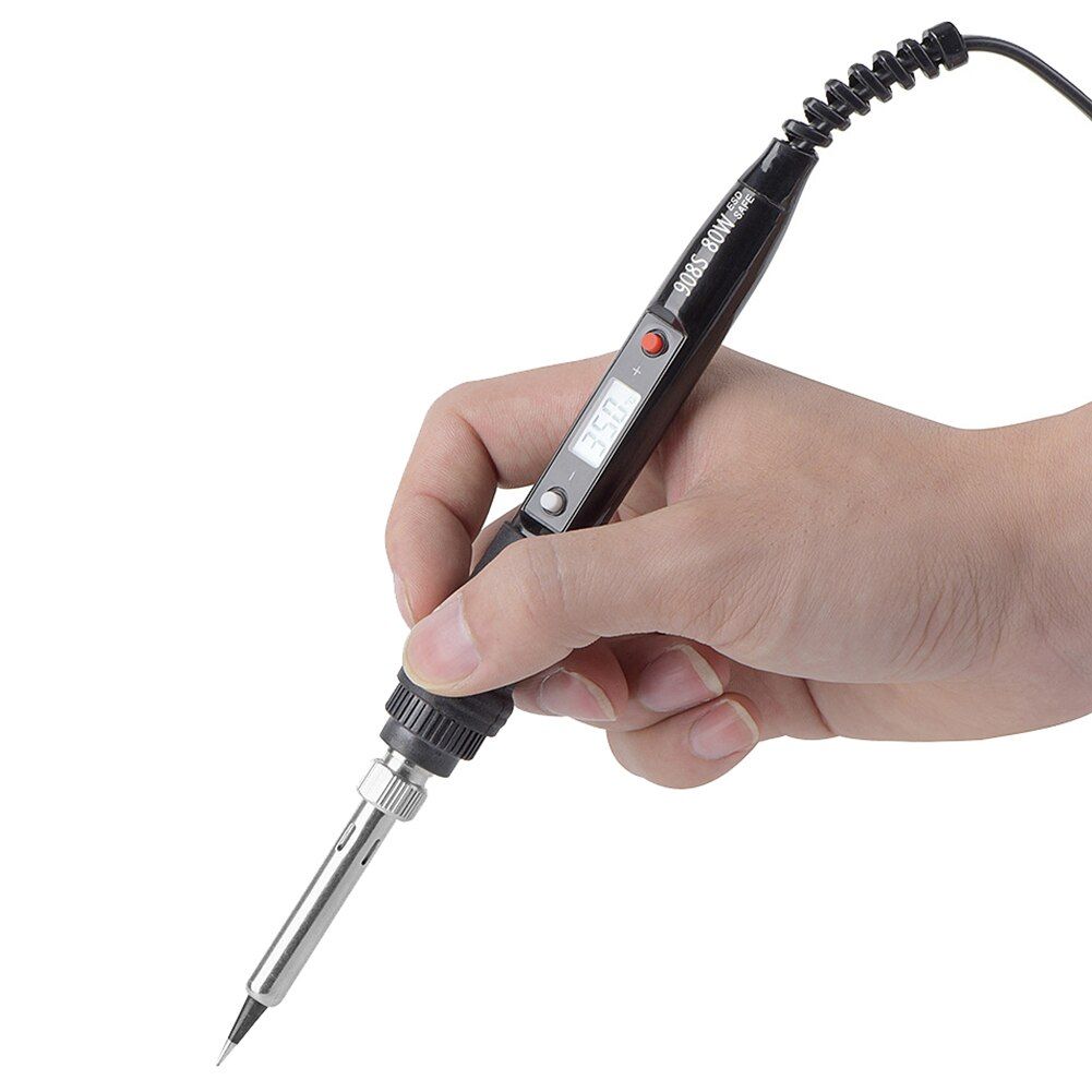 Adjustable Temperature LCD Electric Soldering Iron 220V 110V 80W Welding Solder Rework Station Heat Pencil Tips Repair Tool