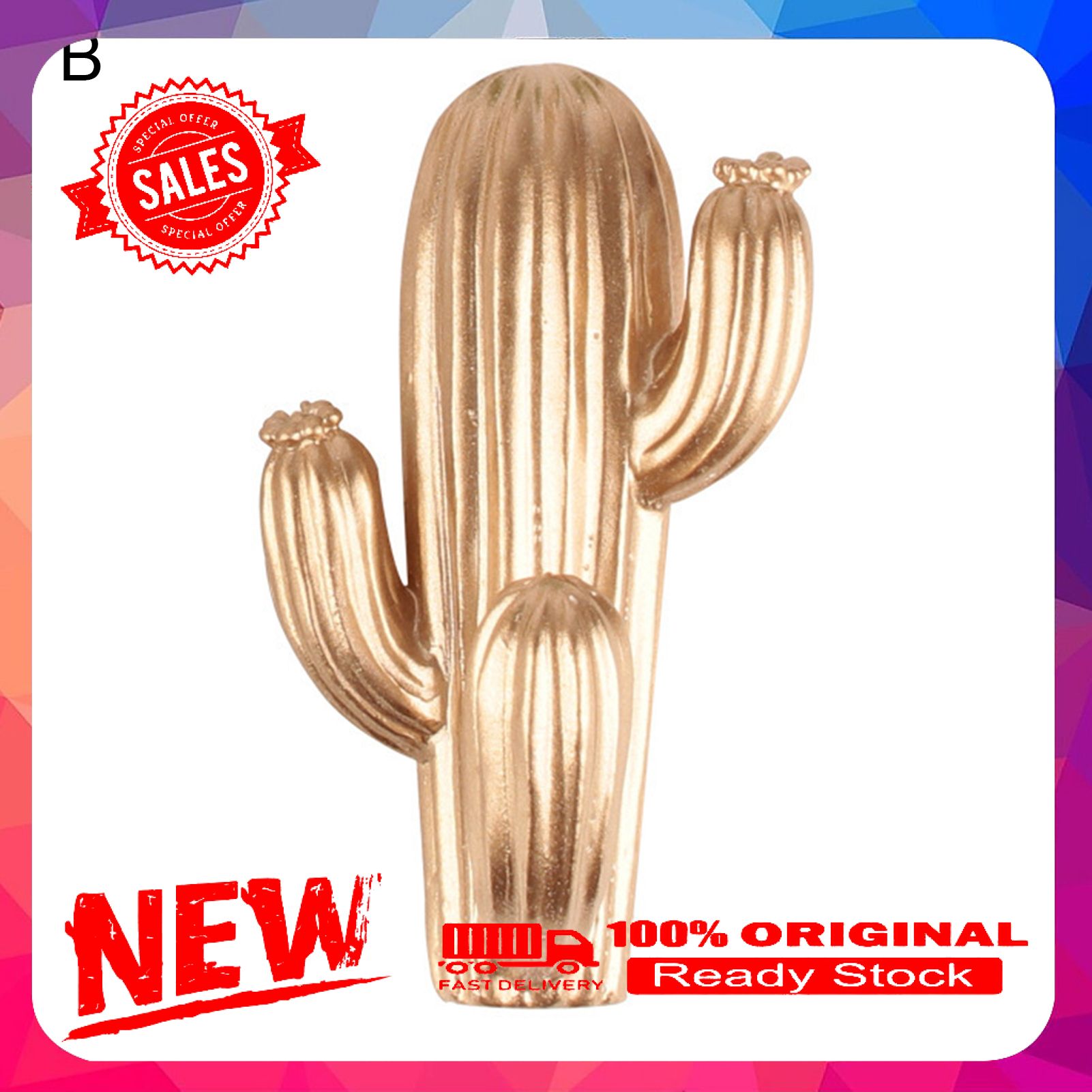 Wall Hook Cactus Shape Self-adhesive Wall Mounted Multi-purpose Organizer Hook for Home