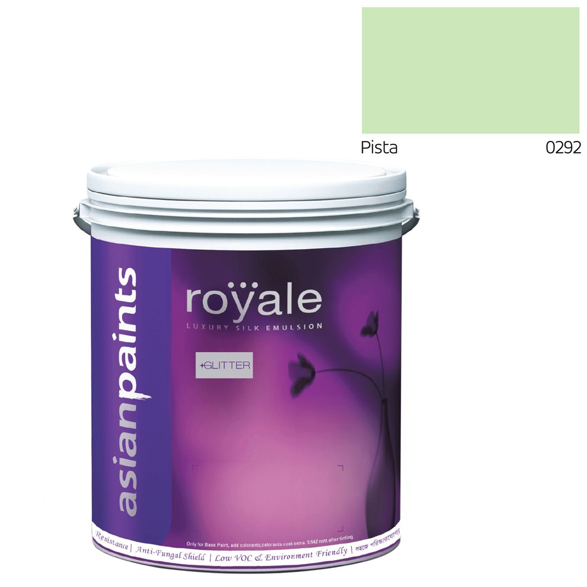 Asian Paints Royale Luxury Silk Emulsion Glitter (Gold) - Pista - 200 ML