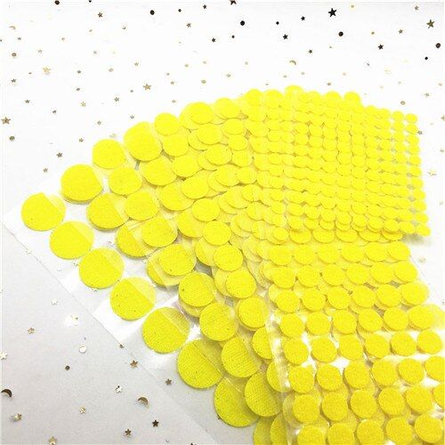 10/15/20/25/30mm Self Adhesive Fastener Tape Hook Loop Strong Glue Magic Sticker Disc White Black Coins Hook Loop Tape Home Use