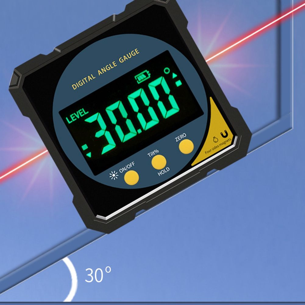 Digital Angle Finder with Electronic,Four Side Magnets Electronic Protractor Digital Angle Finder Level