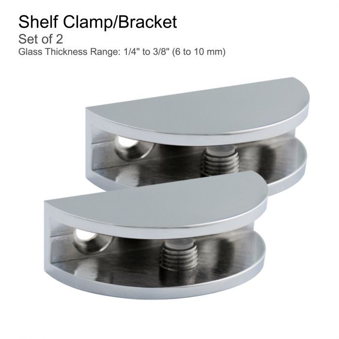 4 pcs 10mm D shape Heavy Duty Glass Clamp