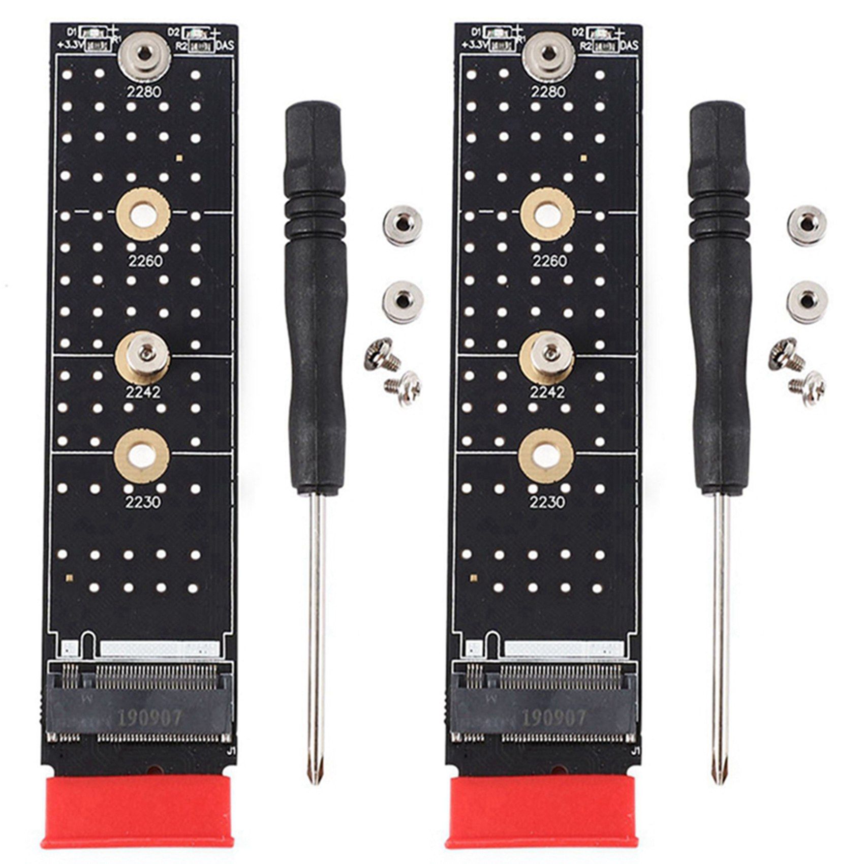 2X Pcie to M2 Adapter Nvme Ssd M2 Pcie X1 Raiser Pci-E Pci Express M Key Connector Supports 2230 2242 2260 2280 M.2 Ssd
