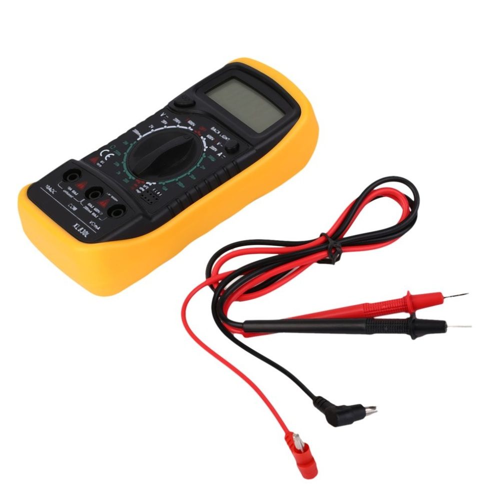 Display Digital Multimeter Xl830L Volt Meter Ammeter Ohmmeter Yellow Tester Yellow