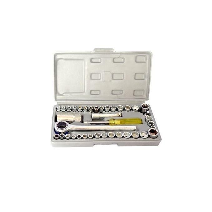 40pcs Combination Socket Wrench Set - Silver
