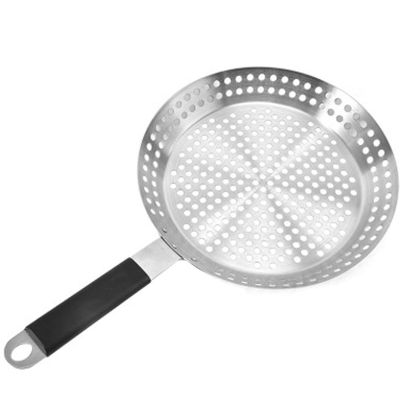 Durable Stainless Steel Round Multi Holes Oil Draining Barbecue Roast Chicken Tray Grilling Rack