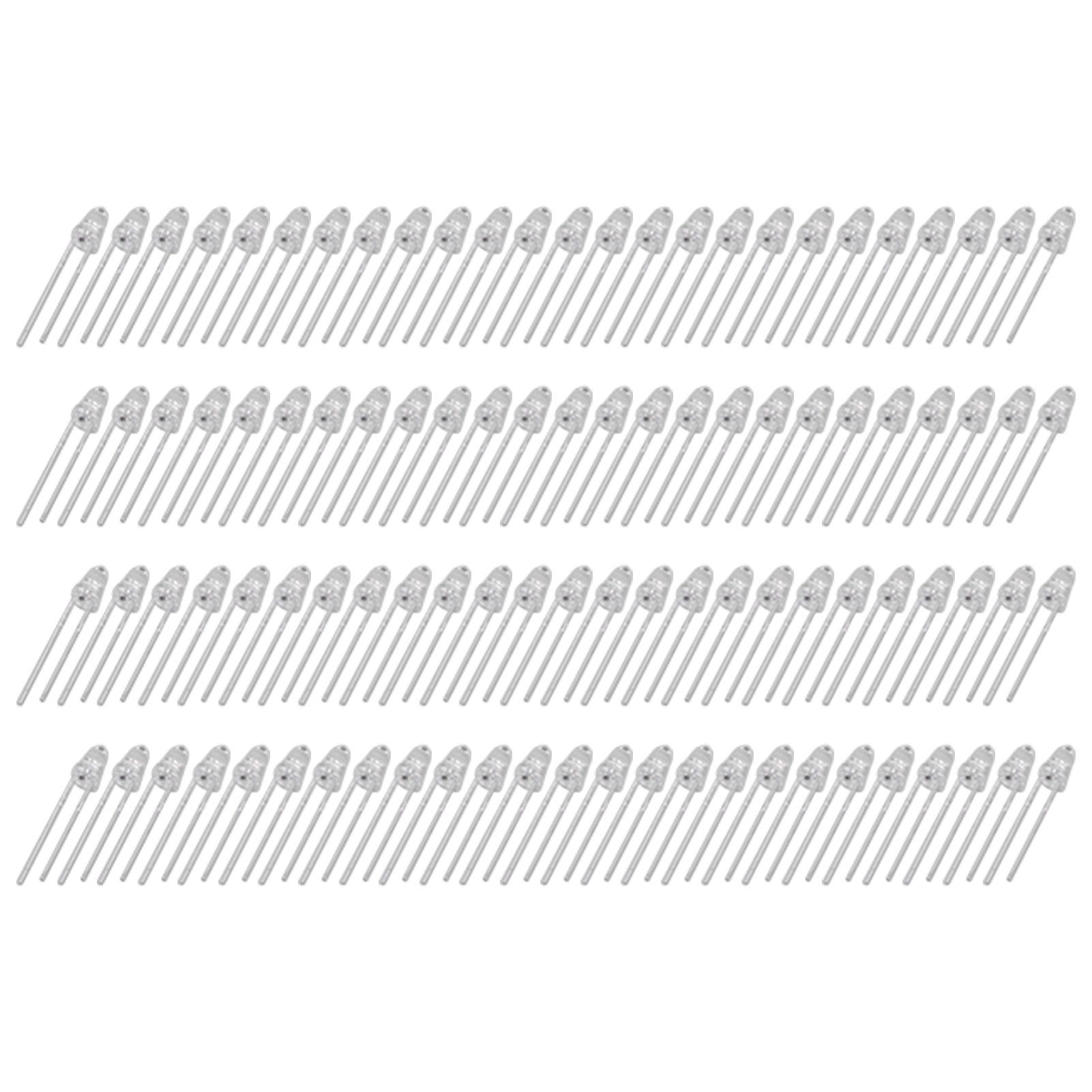 100pcs 3V 3mm LED Diode 8 Colors Light Emitting Lamp Components Kit