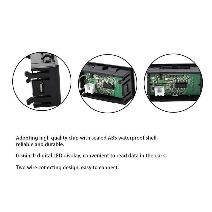 Two Wire Voltmeter Digital 0.56inch DC 2.5-30V LED Display Voltage Meter