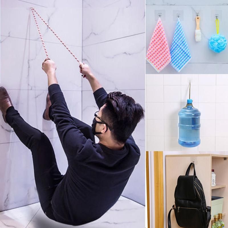Strong Transparent Suction Cup Sucker Wall Hooks Hanger for Kitchen Bathroom Home (2)