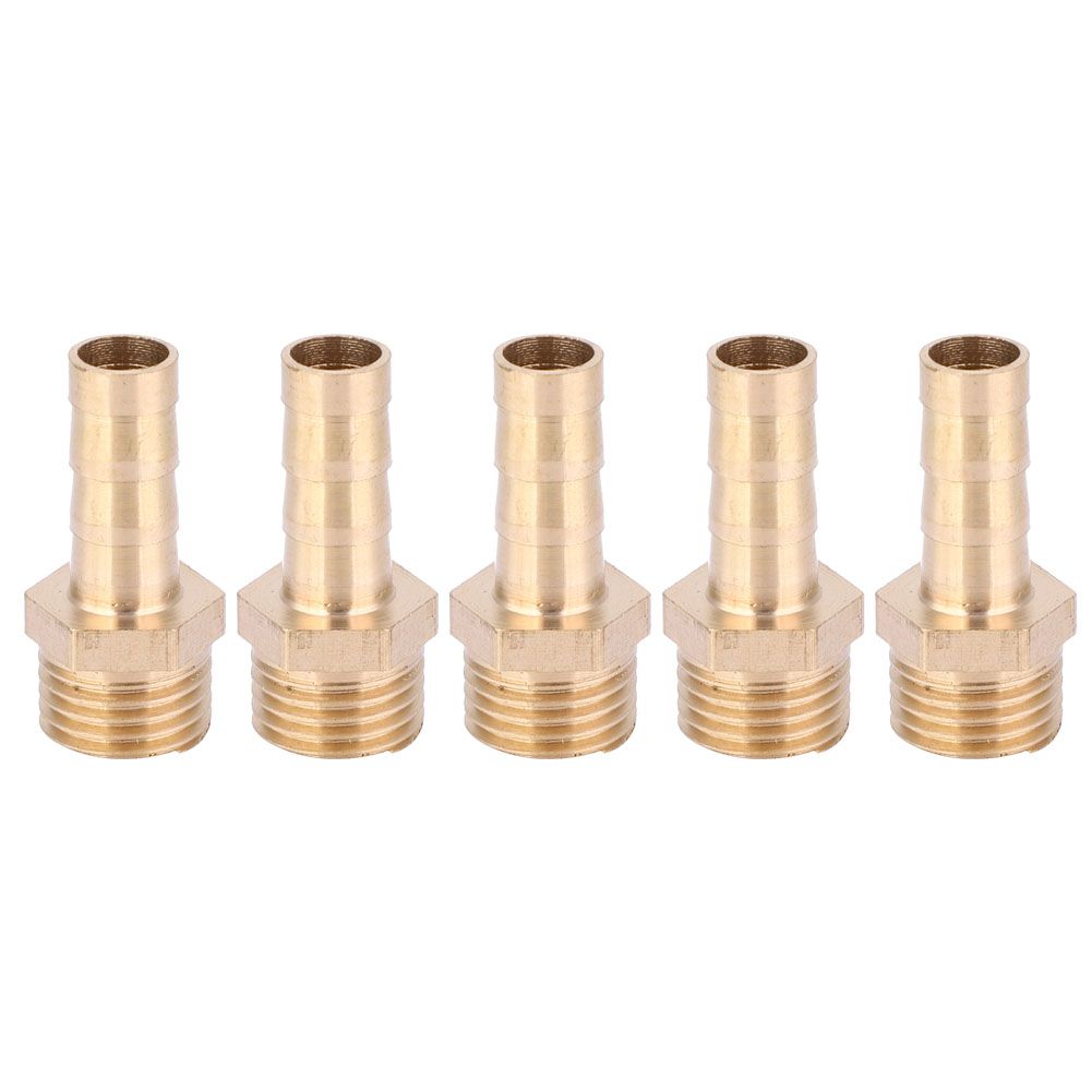 5pcs G1/4 Male Thread Barb Connector Brass Pipe Fitting Joint for Gas