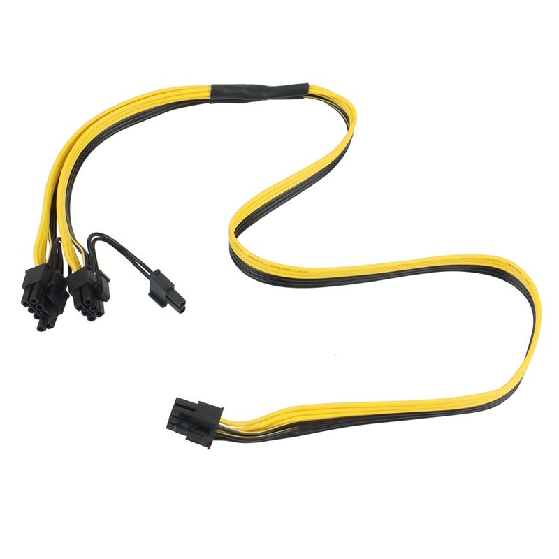 5Pcs PCI-E 6Pin to Dual 6+2-Pin Power Splitter Cable 18AWG Graphics Card 6Pin to Dual 8Pin PCIE PCI Express Power Cable