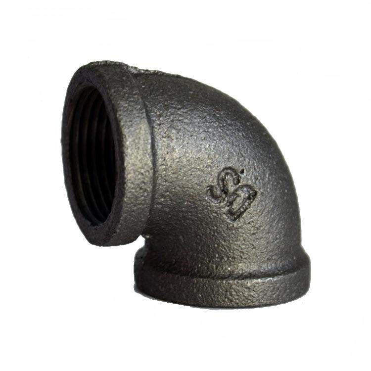 Black Malleable Iron Pipe Fitting 2 Way Elbow Pipe Fitting 1/2inch