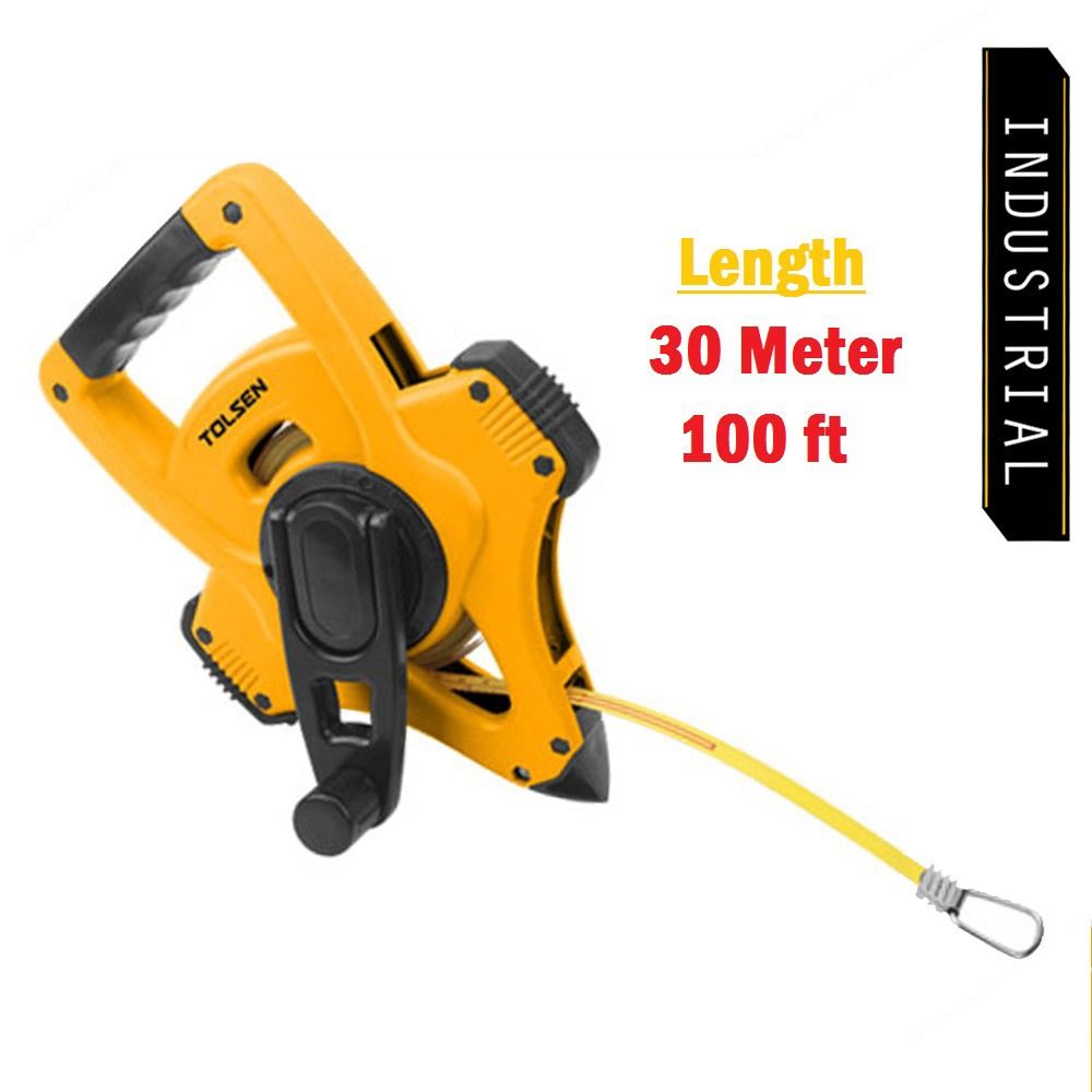 TOLSEN Steel Measuring Tape (100ft x 1/2) Metric and Inch Industrial grade 35013