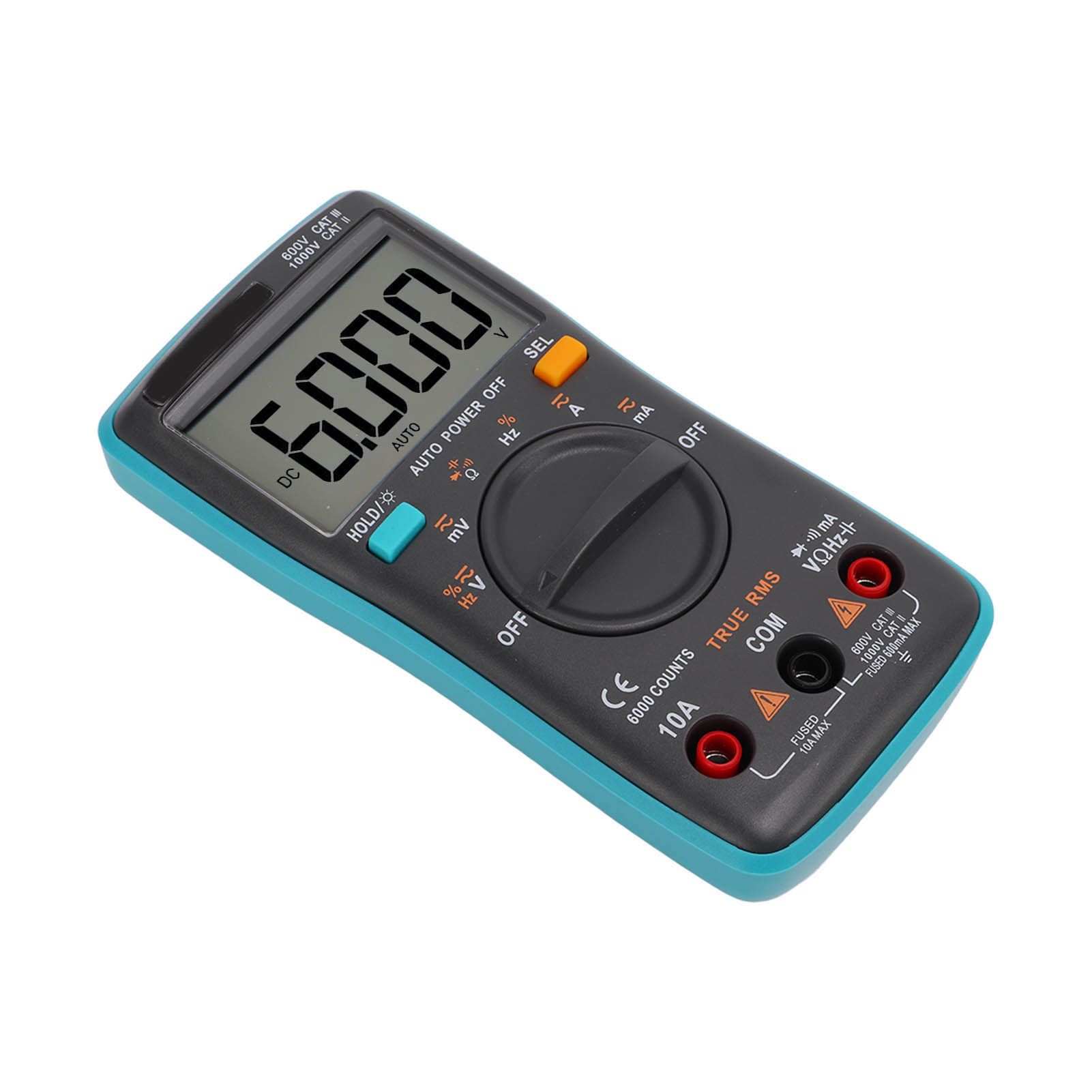 6000 Digital Multimeter Handheld DC Voltage Current Meter Tester