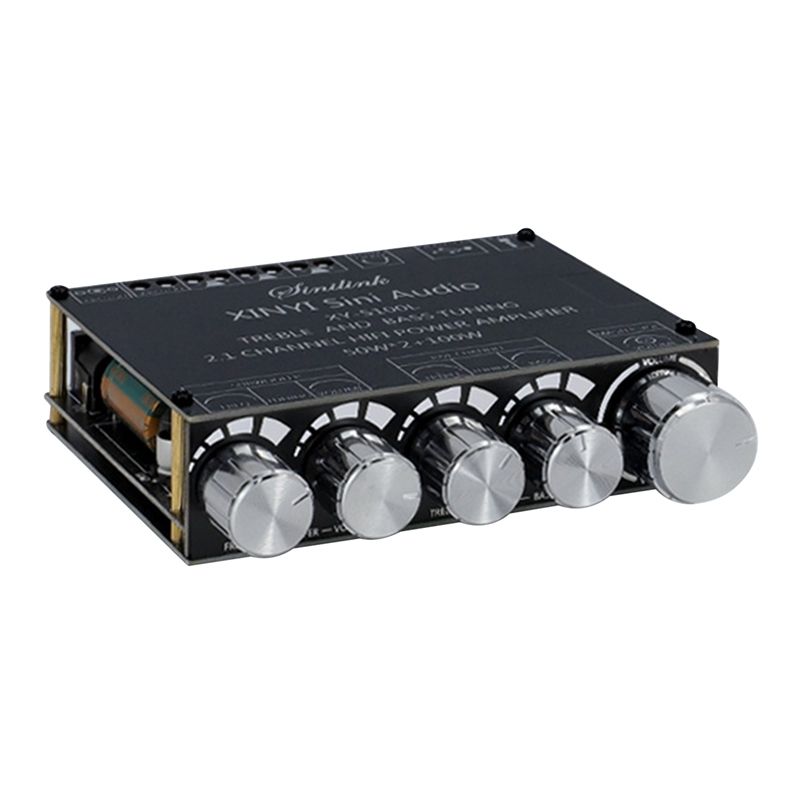 Bluetooth 5.0 2.1 Channel Power Audio Stereo Subwoofer Amplifier Board 50WX2+100W Speaker AMP XY-S100L