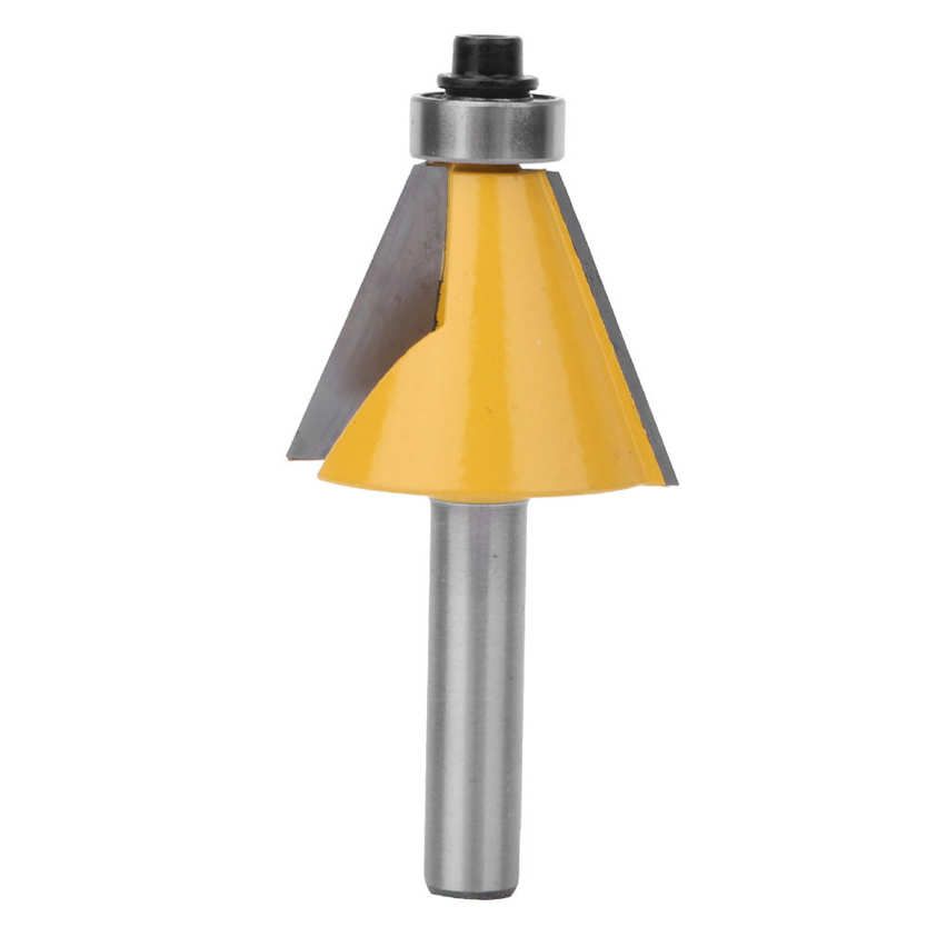 Router Bit 8mm Shank Chamfer Bevel Edging with Bearing Woodworking Milling Cutter