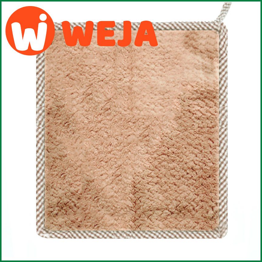 Hangable coral velvet hand towel pineapple pattern cleaning towel does not lose hair absorbent rag washcloth cleaning cloth