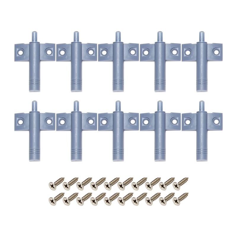 10x Soft Quiet Close Kitchen Cabinet Door Drawer Closer Damper Buffers+Screws Grey