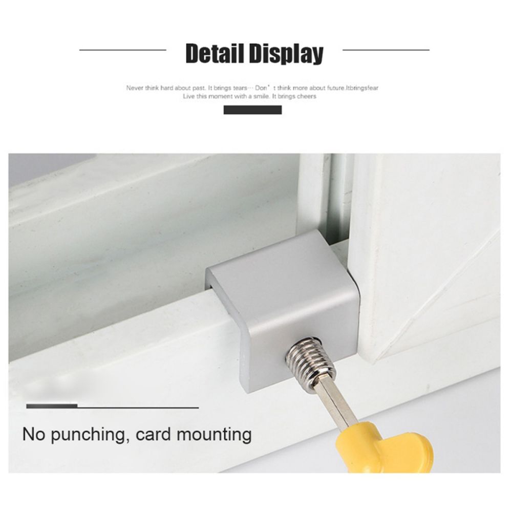 OIMG Door Window Lock Restrictor Aluminum Alloy Security Window Cable Limit Lock Safety Key Lock Brand New And High Quality
