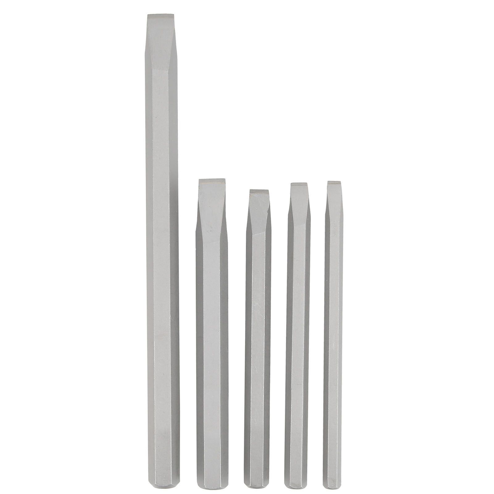 5Pcs Alloy Steel Chisel Set Straight Shank Cement Drill Woodworking Carving