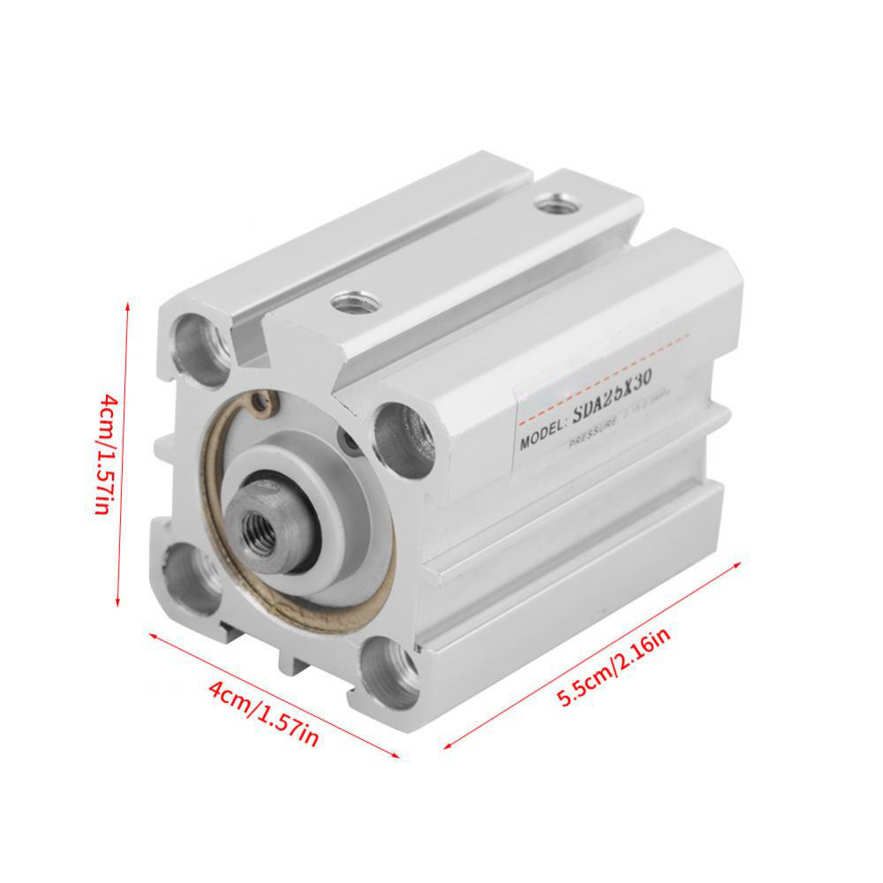 1Pcs SDA 25x30 Compact Aluminum Pneumatic Double Action Air