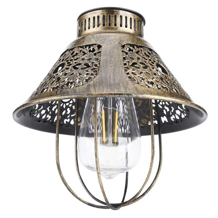 Limeng La Solar Wall Lamp Retro Wrought Iron Hollow Hanging Light IP44 Waterproof for Outdoor Lighting