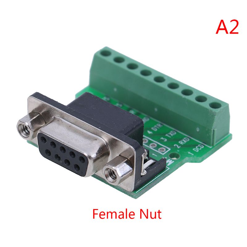 D-Sub 9pin Solderless Connectors DB9 RS232 Serial to Terminal Adapter